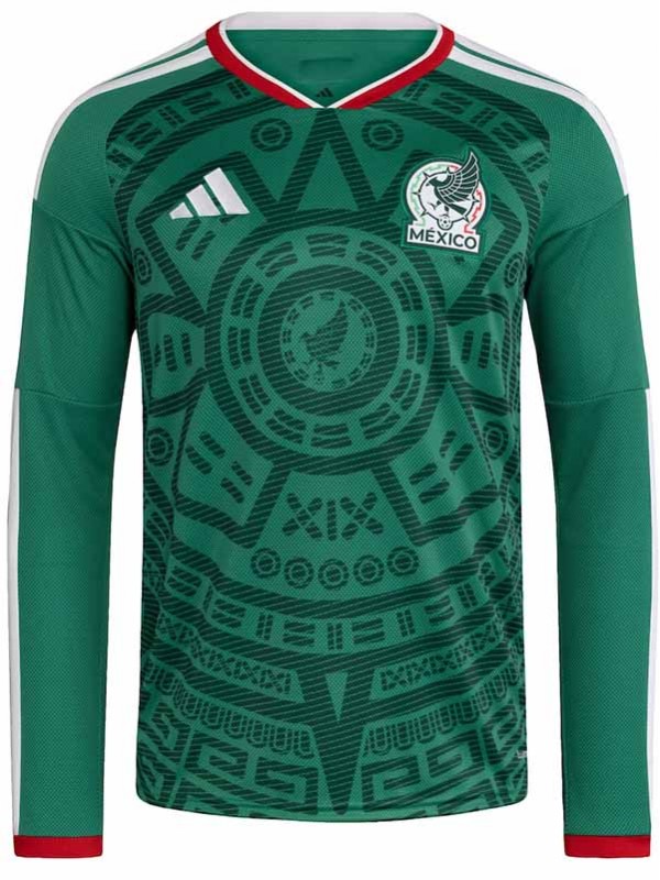 Mexico maillot domicile manches longues tenues adulte homme coupe monde 2026